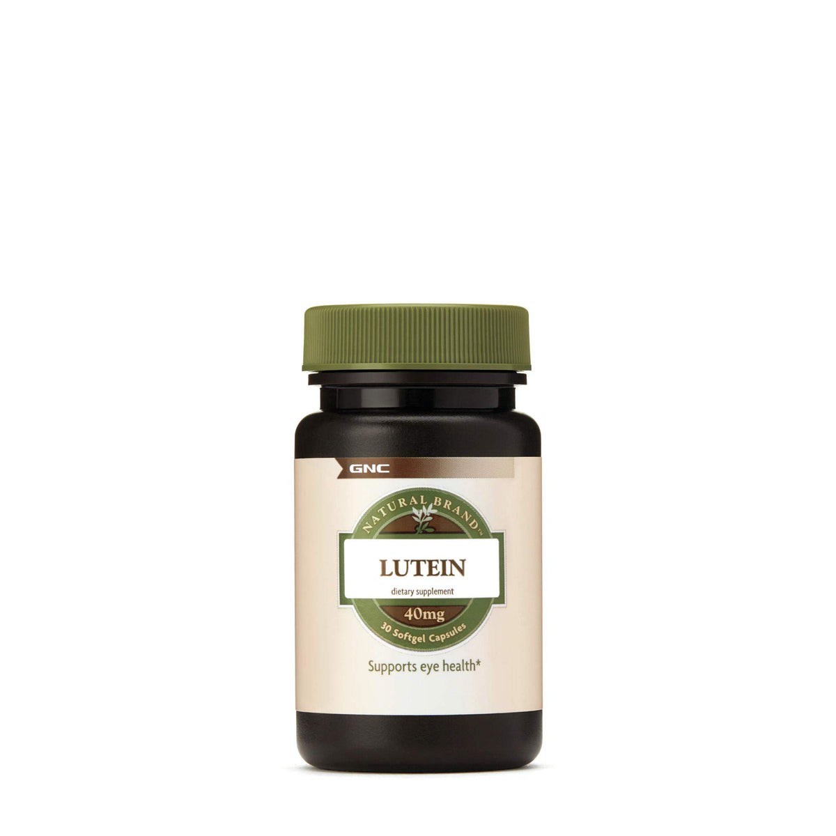 GNC Lutein – bouteille de gélules 40 mg pour le soutien visuel quotidien.