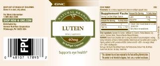 GNC Lutein – gelules molles faciles à intégrer dans la routine.