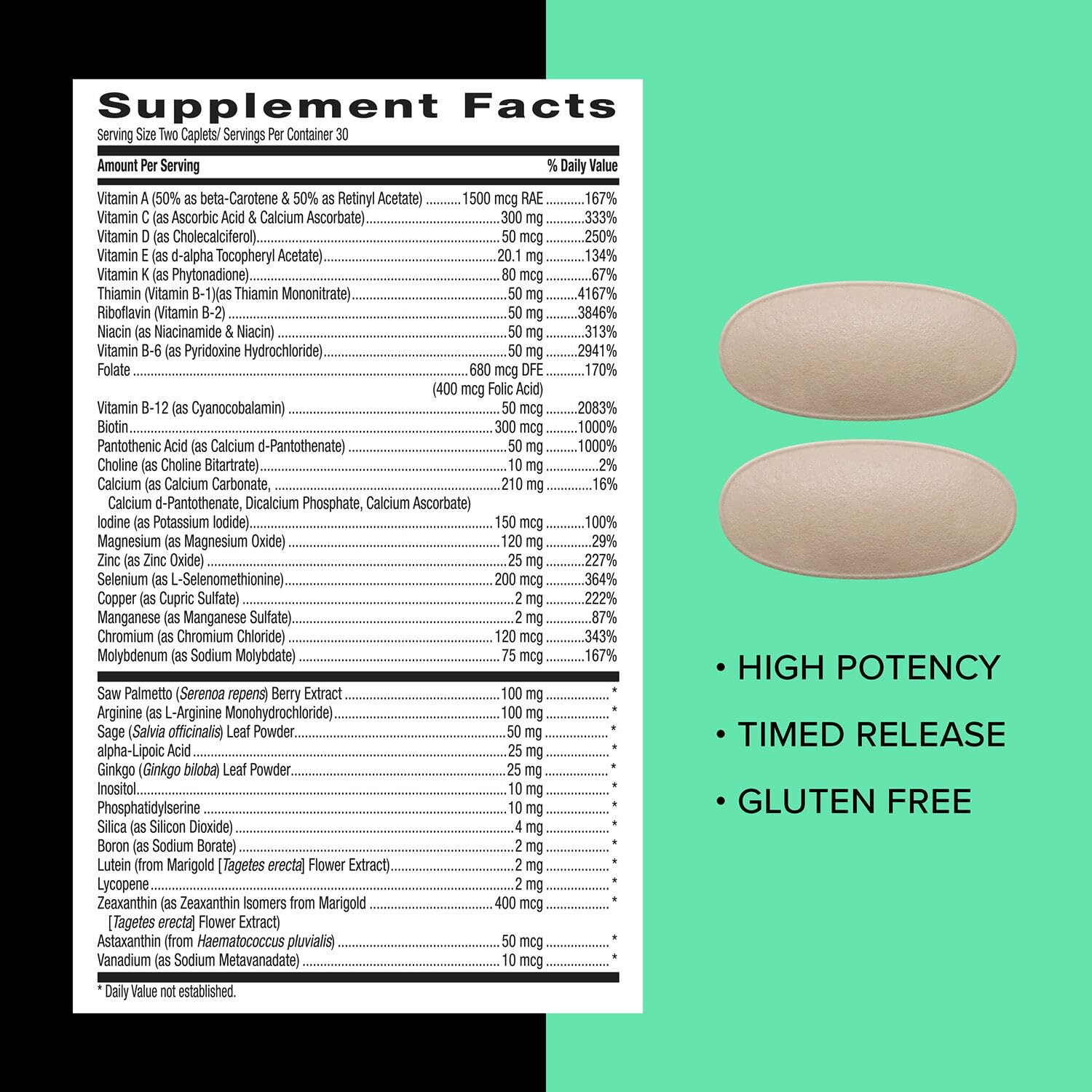 GNC Mega Men 50 Plus: 18 vitamines et minéraux pour une nutrition complète.