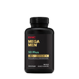 GNC Mega Men 50 Plus, bouteille, antioxydants riches pour la vitalité.