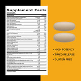 GNC Mega Men capsules gros plan: formulation de qualité et praticité.