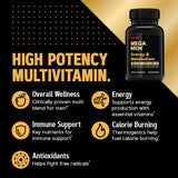 GNC Mega Men, dosage clair et capsules faciles à avaler.