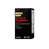 GNC Mega Men Energy & Metabolism, bouteille multivitamines, soutien énergie et métabolisme pour homme actif.