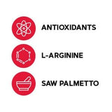 Mise en scène du flacon à côté d'un bol d'aliments équilibrés.