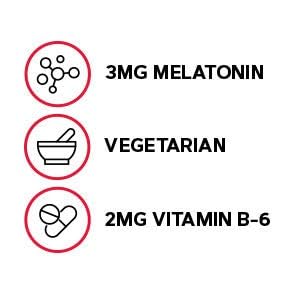 Capsules faciles à avaler pour le soir avec GNC Mélatonine 3 mg.