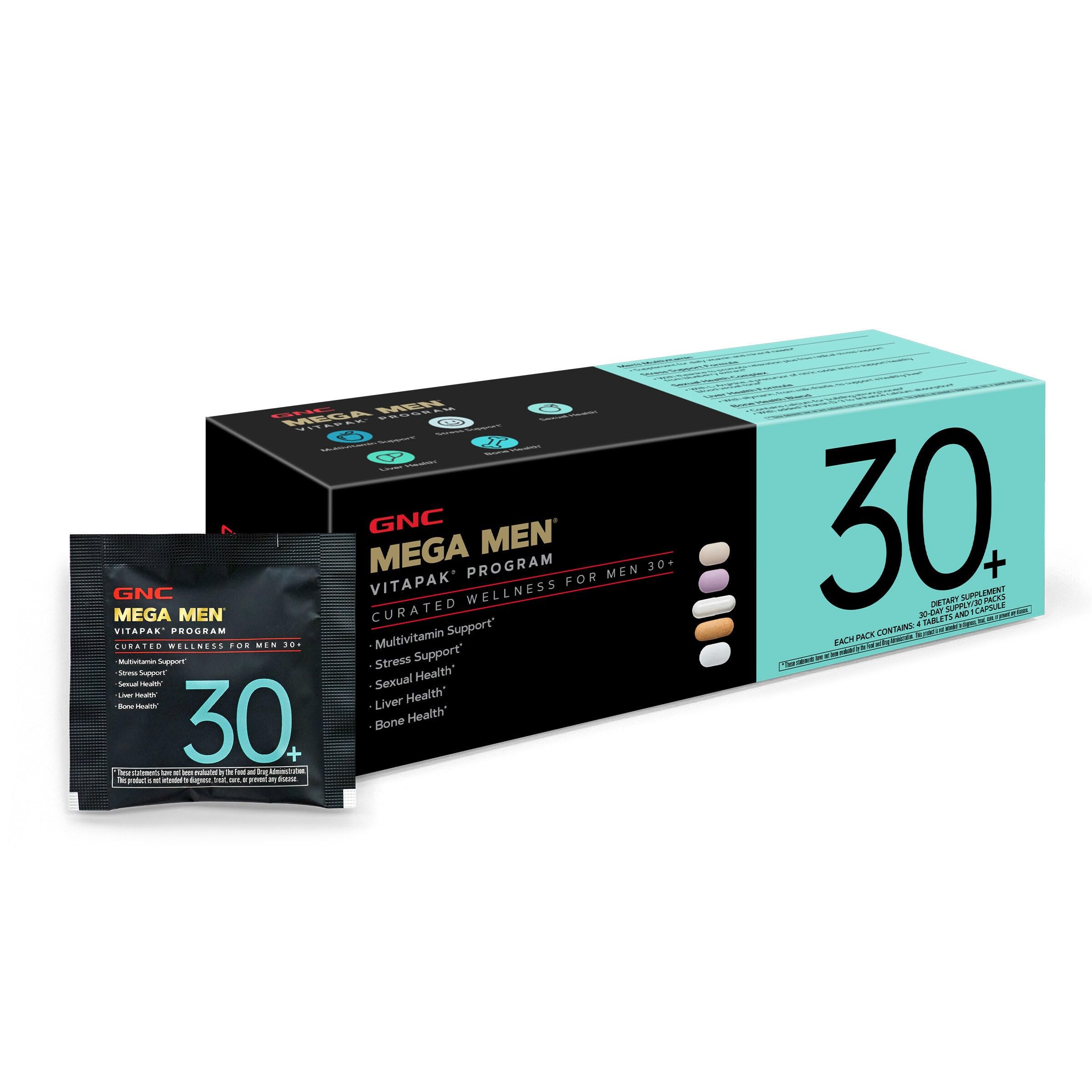 GNC Men 30+ Vitapak – capsules quotidiennes pour soutenir l’apport vitaminé