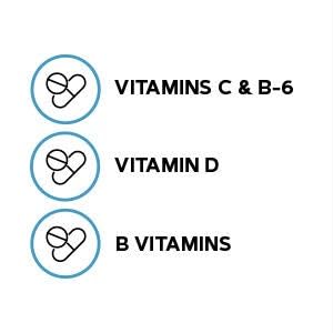 GNC Milestones – étiquette clairement lisible, rappel d'une routine quotidienne saine.