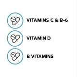 GNC Milestones – étiquette clairement lisible, rappel d'une routine quotidienne saine.