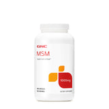 GNC MSM 1000mg capsules dans l'emballage, soutien potentiel à la mobilité quotidienne.