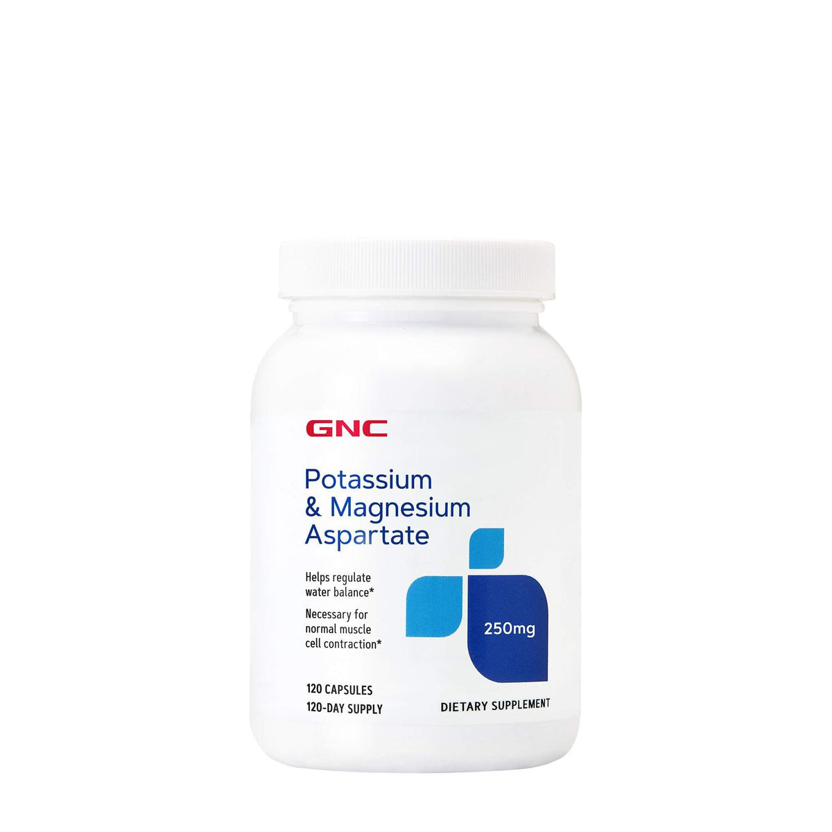 GNC Potassium et Magnésium Aspartate, capsule, aide au maintien de l'équilibre hydrique