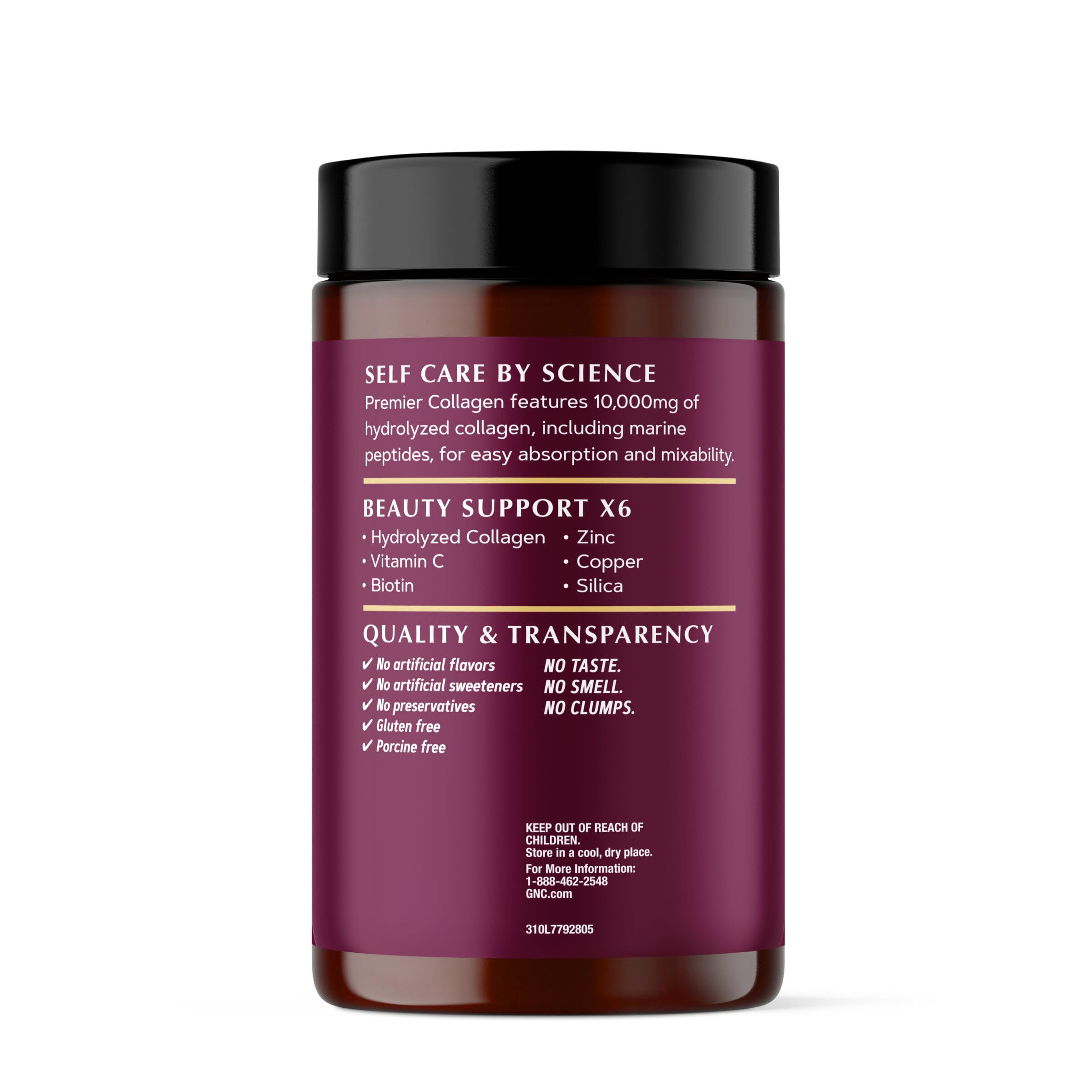 GNC Premier Collagen Poudre favorise une absorption agréable et pratique