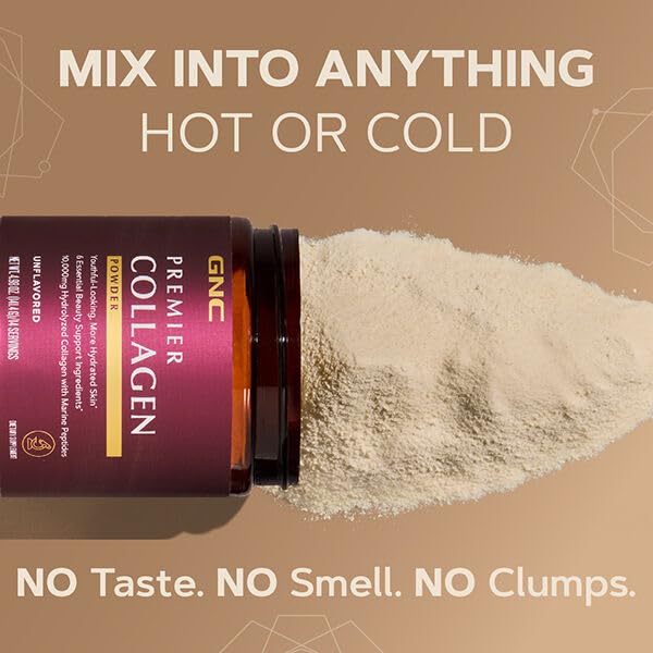 GNC Premier Collagen Poudre sans gluten et certifiée Halal