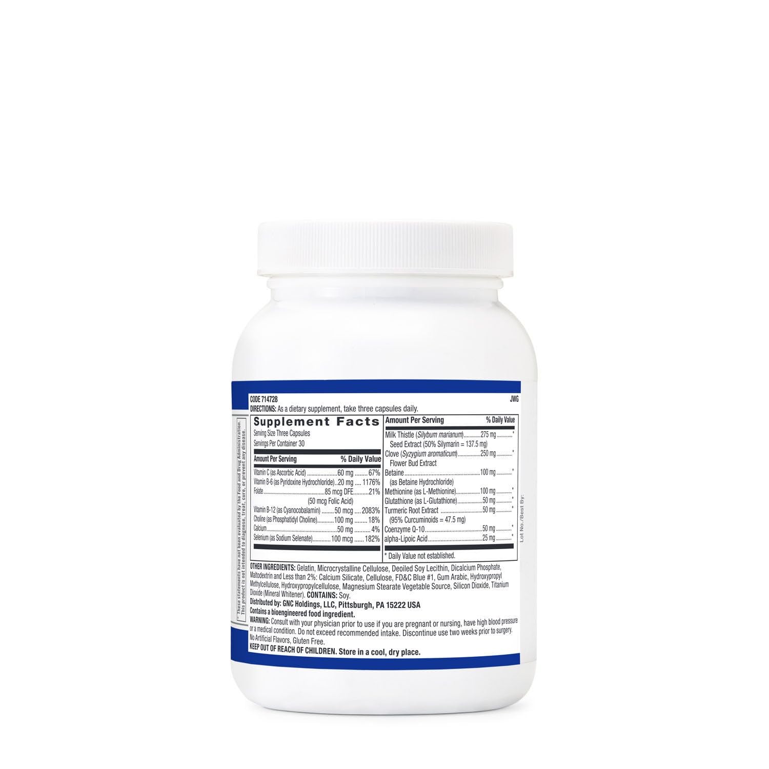 GNC Formule Santé du Foie – capsules en gros plan avec suggrété bénéfice antioxydant potentiel