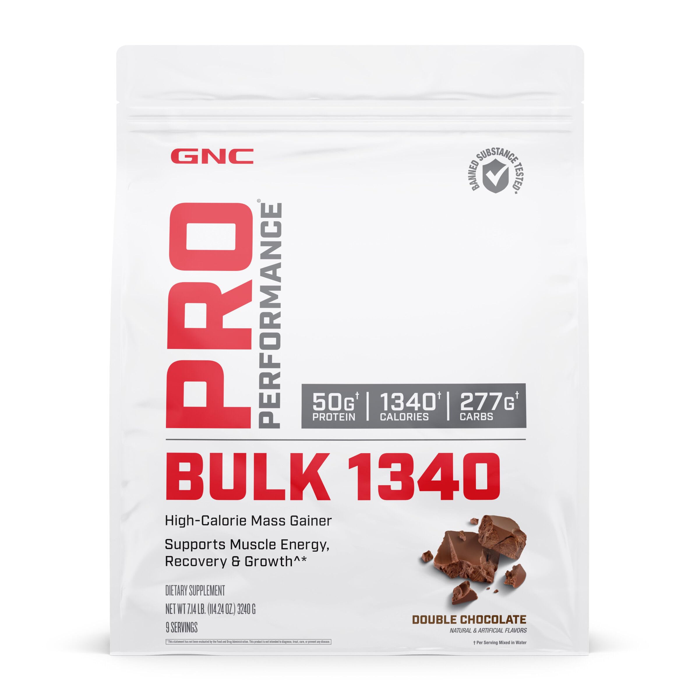 GNC Pro Performance Bulk 1340, protéine whey et BCAA pour soutien musculaire