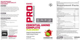 GNC Pro Performance Amino Complete Plus Energy – graphique nutritionnel montrant hydratation et énergie.