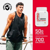 GNC Pro Performance Gain de Poids Double Chocolat: étiquette claire et transparente du produit