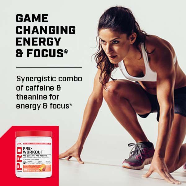GNC Pro Performance Pré-Entraînement – bêta-alanine et performance améliorée