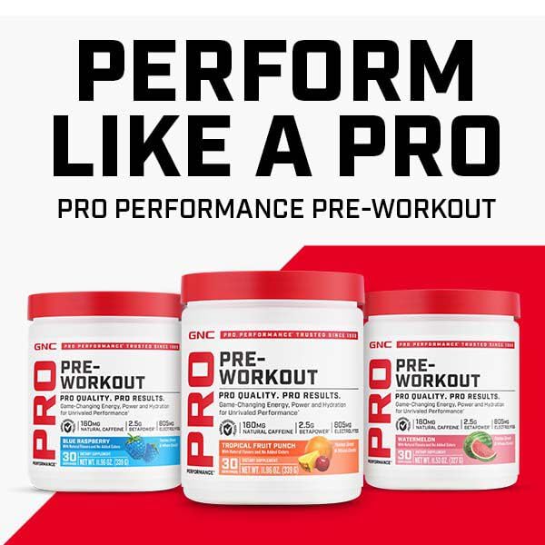 GNC Pro Performance Pré-Entraînement – pompe musculaire grâce à L-citrulline