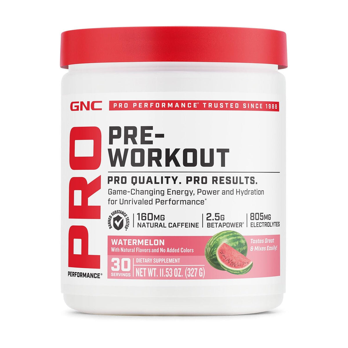 GNC Pro Performance - poudre énergie: énergie soutenue pour séances intenses.