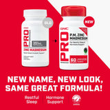GNC Pro Performance Zinc Magnesium avec mélatonine pour un repos nocturne potentiel.