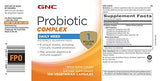GNC Probiotic Complex capsules végétariennes pour digestion équilibrée