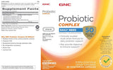 GNC Probiotic Complex, flacon compact pour voyage quotidien.