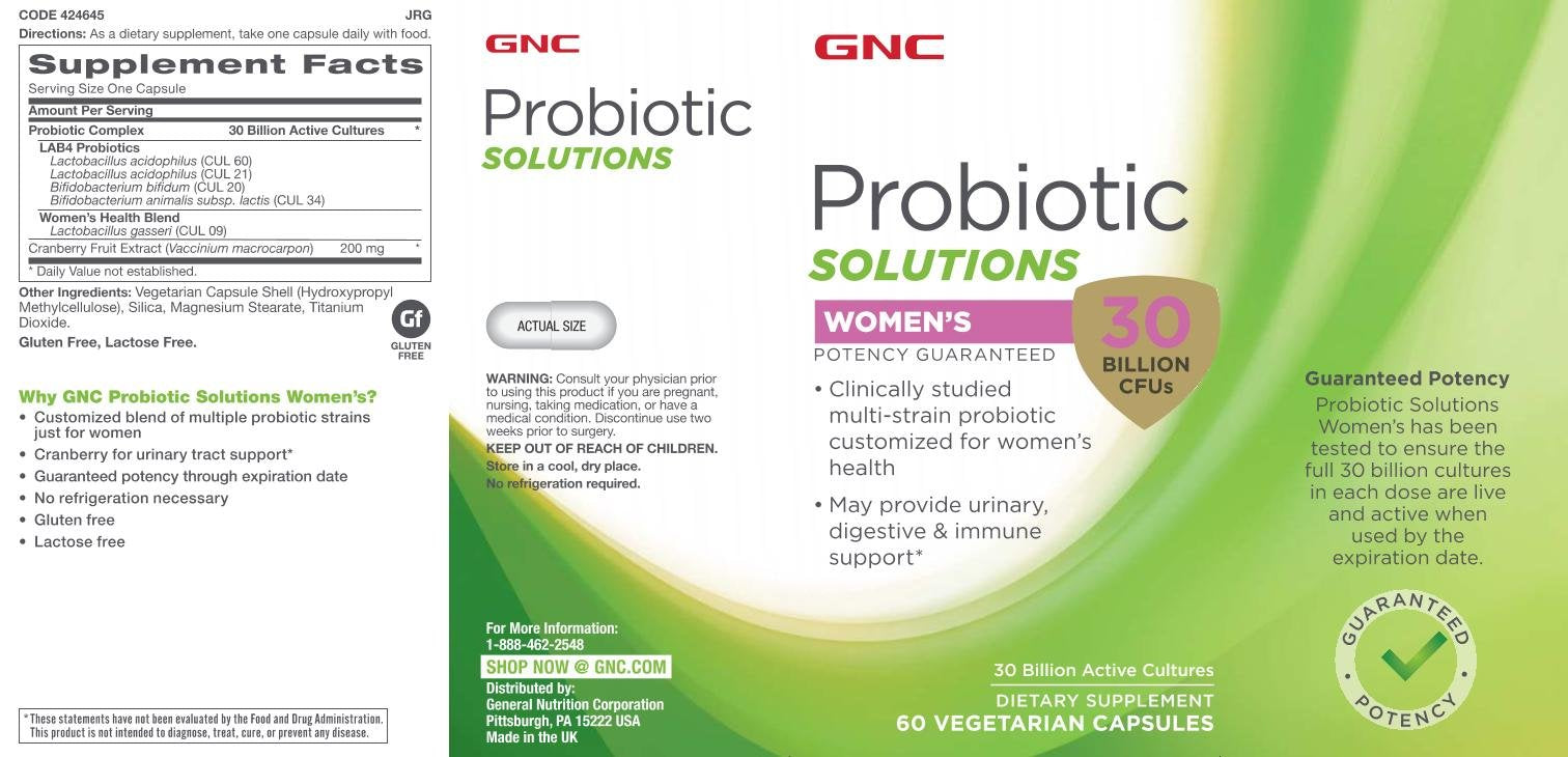 GNC probiotiques solutions femmes, emballage double - facilité d'utilisation quotidienne, sans réfrigération