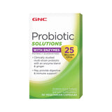GNC Solutions Probiotiques avec enzymes, pack double et 30 capsules, soutien digestif potentiel.