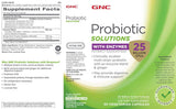 Capsules GNC Solutions Probiotiques avec enzymes pour un confort digestif.