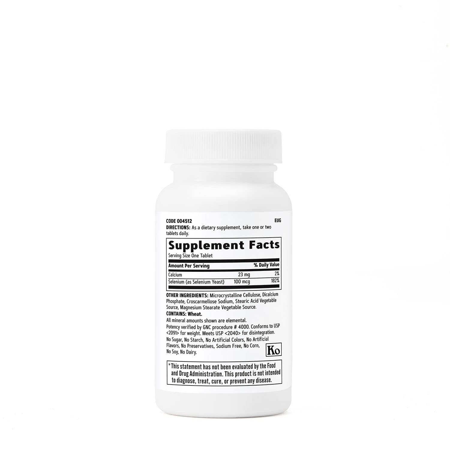GNC Selenium 100mcg — tablettes végétariennes faciles à prendre au quotidien.