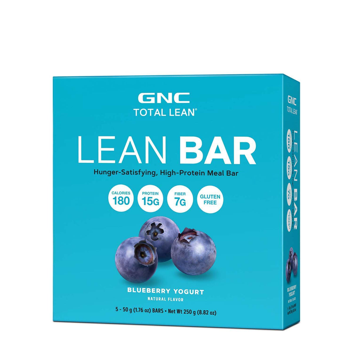 GNC Total Lean Bar Myrtille Yaourt – emballage attrayant et pratique à emporter.
