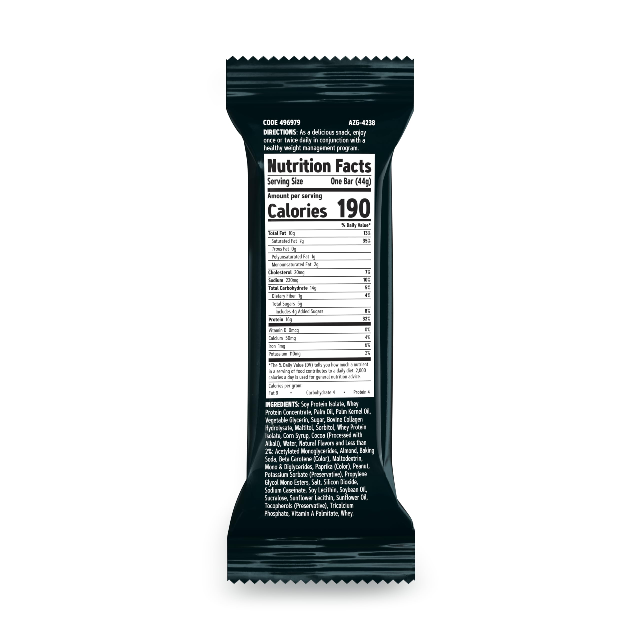 GNC Total Lean Barre à couches Coco Caramel, version sans gluten pour certains parfums.