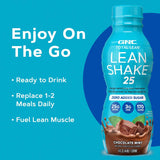 GNC Total Lean boisson protéinée chocolat menthe, vie active: accompagnement possible pour mode de vie actif.