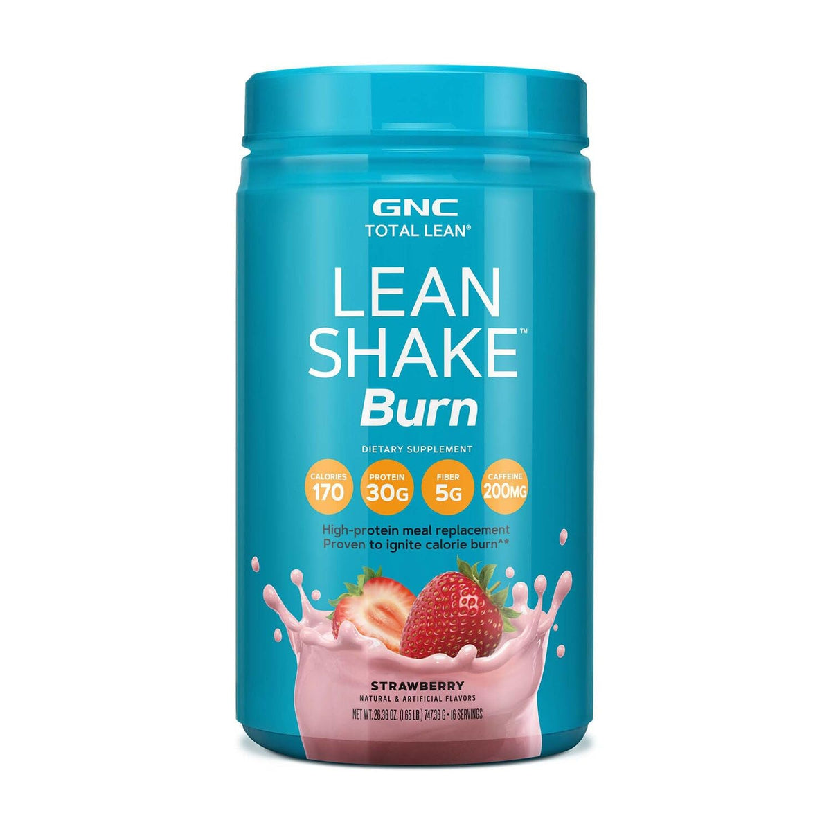 GNC Total Lean bouteille shake fraise prête à déguster