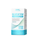 GNC Total Lean GlucaTrim bouteille et prise, pratique à emporter dans la routine.