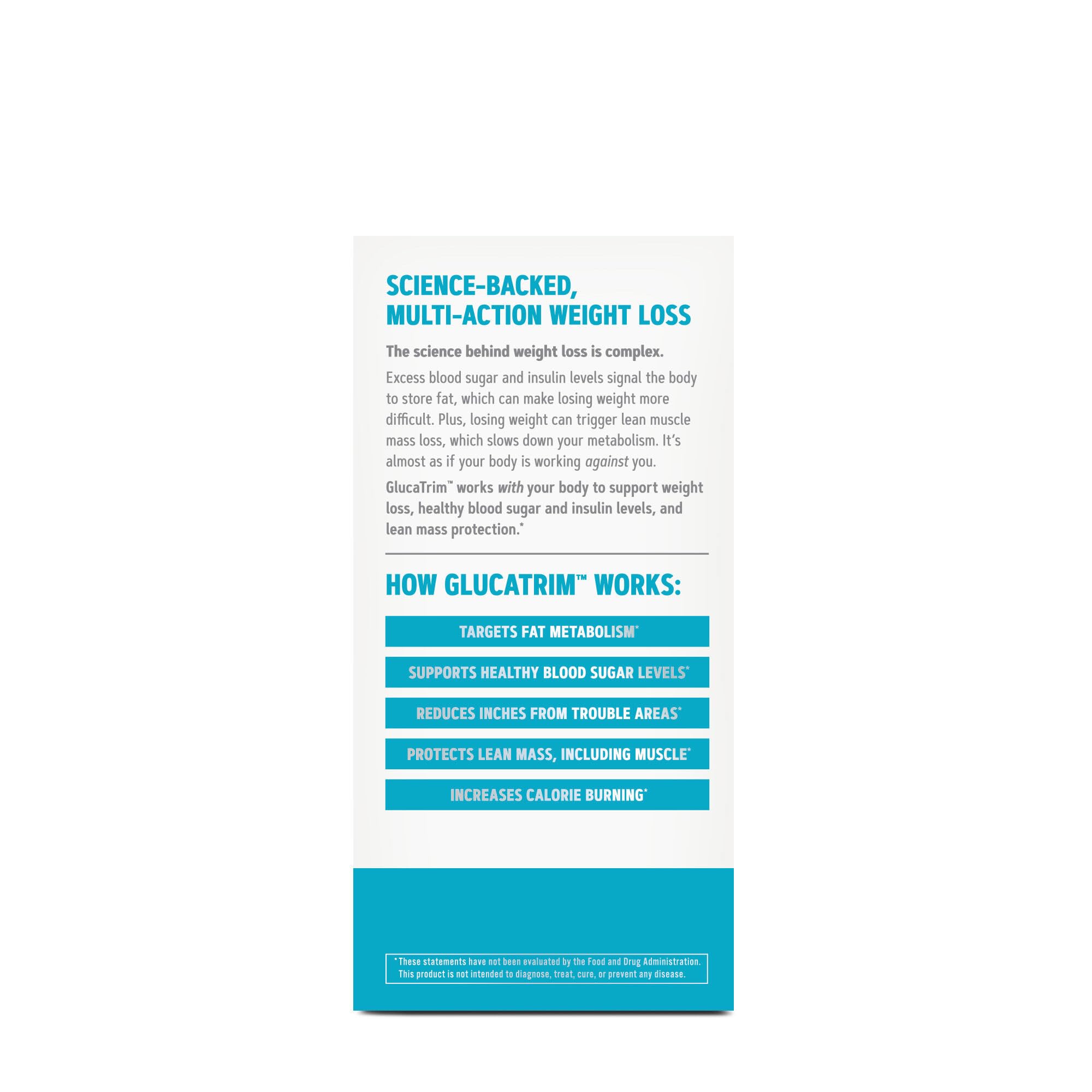 GNC Total Lean GlucaTrim capsules ouvertes, facile à doser pour le programme minceur.