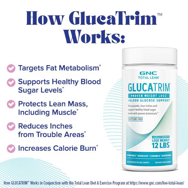 GNC Total Lean GlucaTrim dose quotidienne, guide rapide pour une prise régulière.