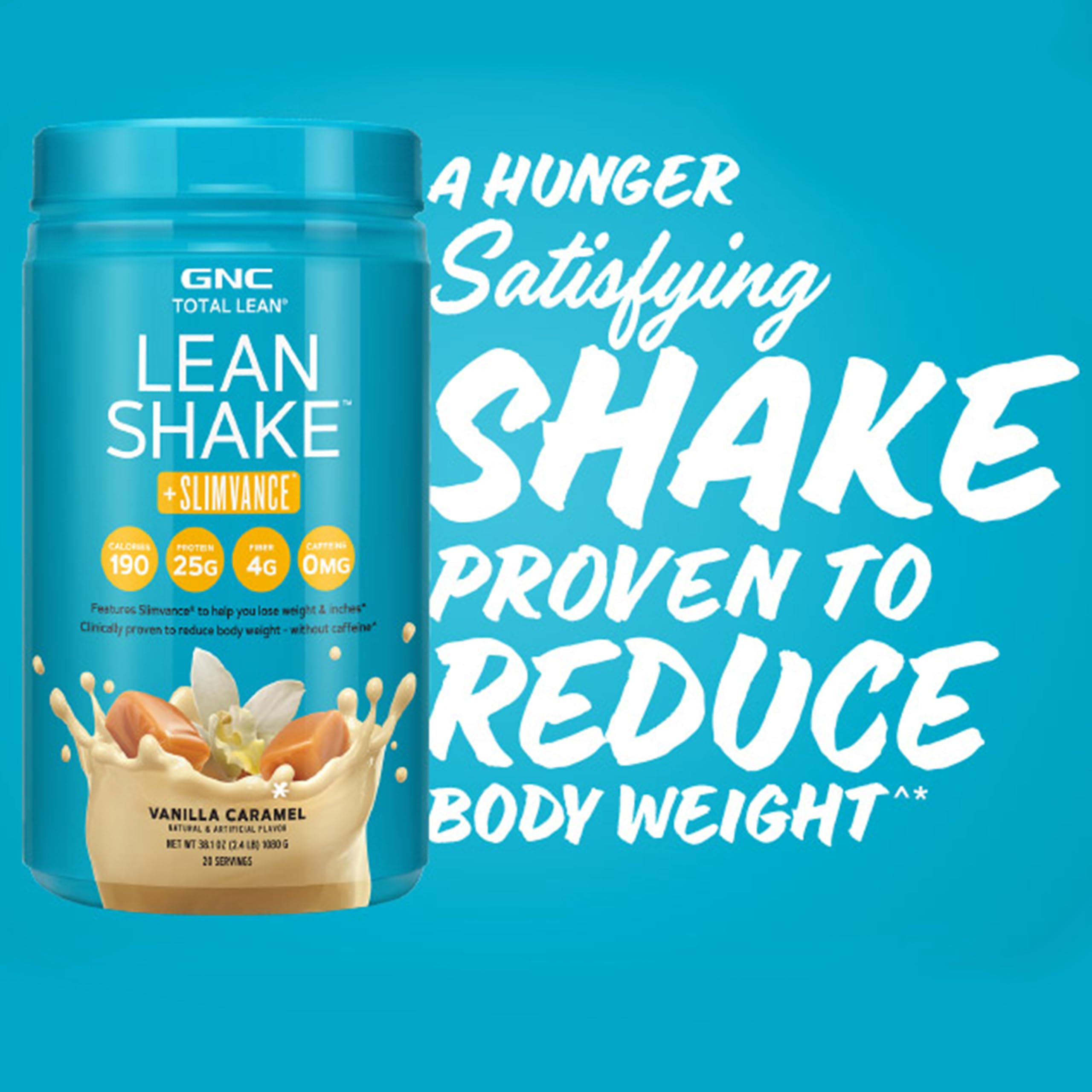 Étiquette nutritionnelle claire de GNC Total Lean Vanille Caramel pour un choix éclairé.