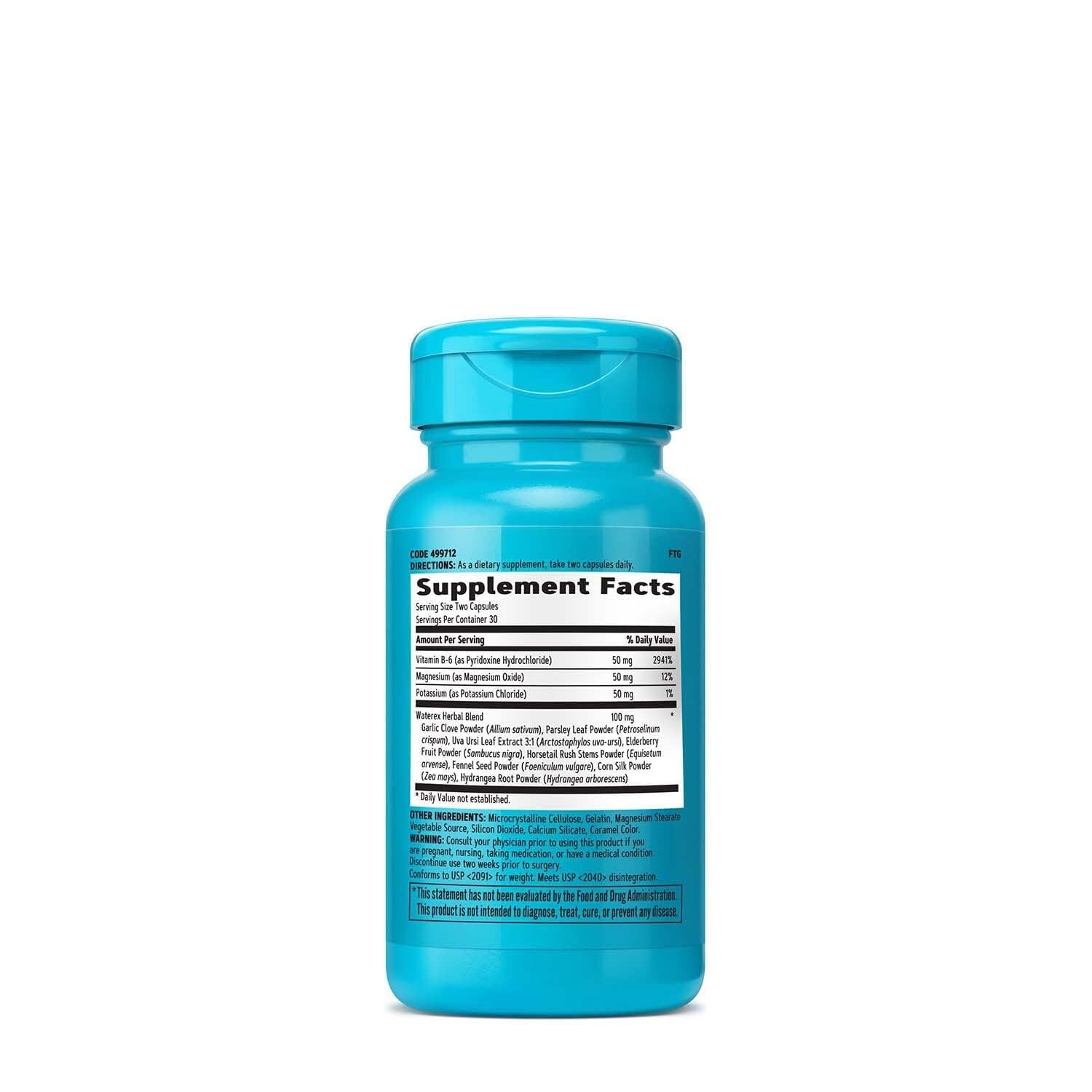 GNC Total Lean Waterex — étiquette visible, informations sur les électrolytes.