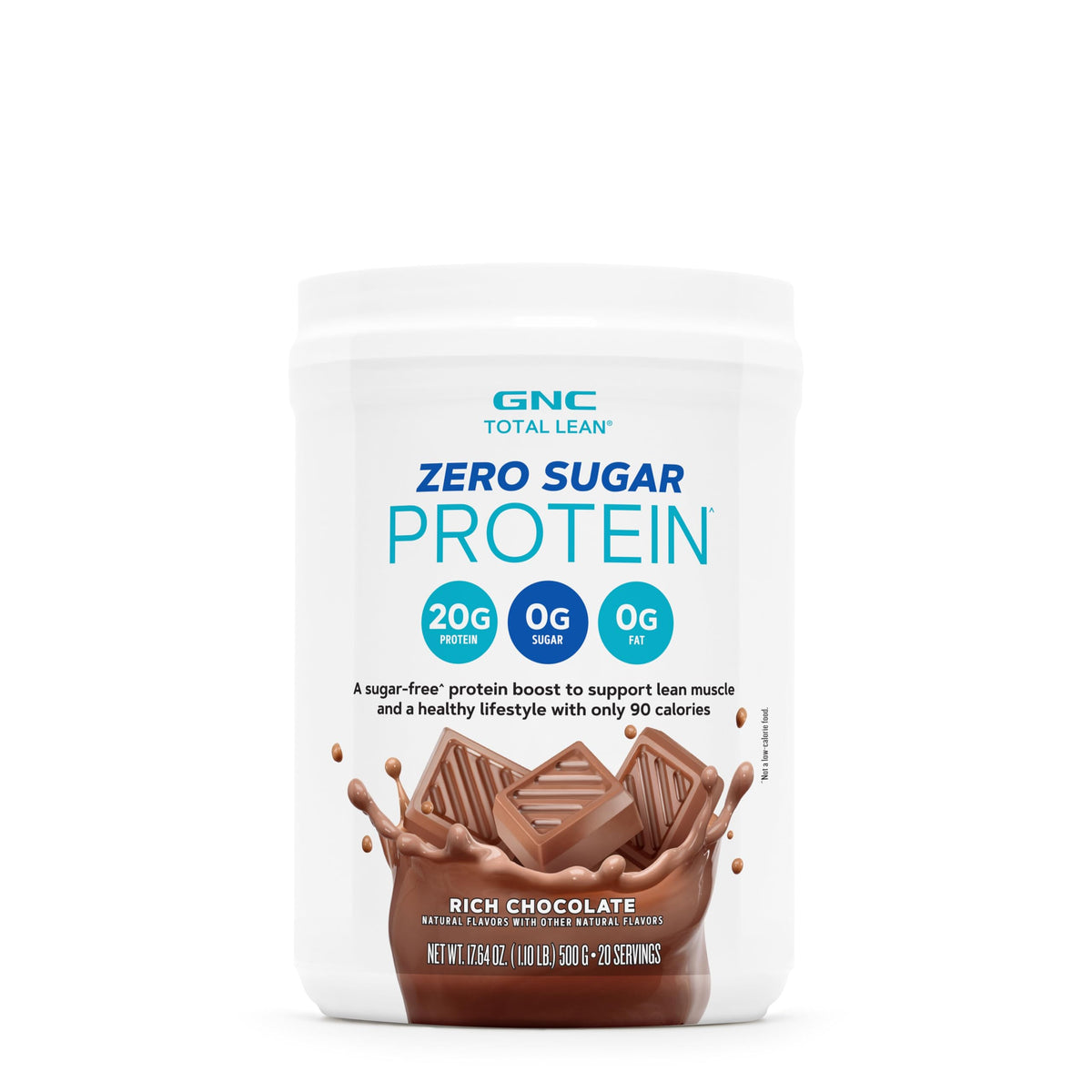 GNC Total Lean Protéine Zéro Sucre Chocolat Riche emballage pour mode de vie actif