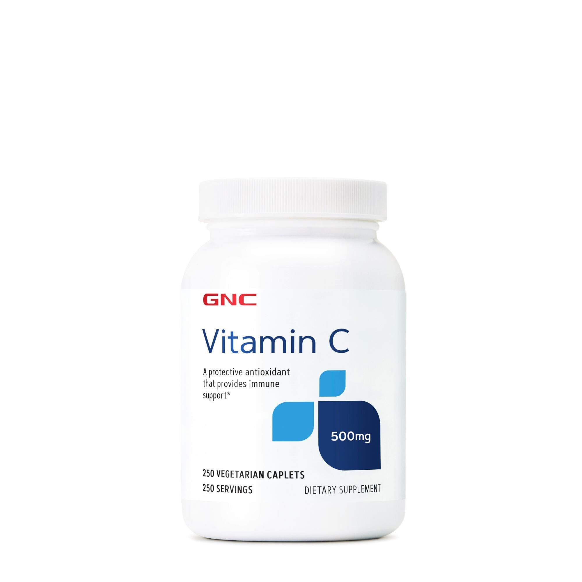 GNC Vitamine C 500 mg, bouteille de comprimés, soutien immunitaire quotidien