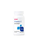 GNC Vitamine C 500 mg caplets, emballage 100 caplets, usage quotidien possible.