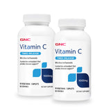 GNC Vitamine C libération prolongée 1000 mg – emballage double pour usage quotidien.