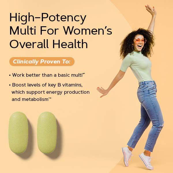 GNC Women’s Energy & Metabolism – scene quotidienne: aide a rester concentre.