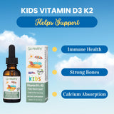 Go Healthy Natural D3 K2 MK7, formule végane pour enfants, bien-être quotidien