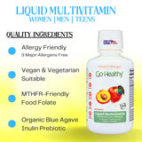Go Healthy Vitamines liquides – etiquette lisible et dosage facile