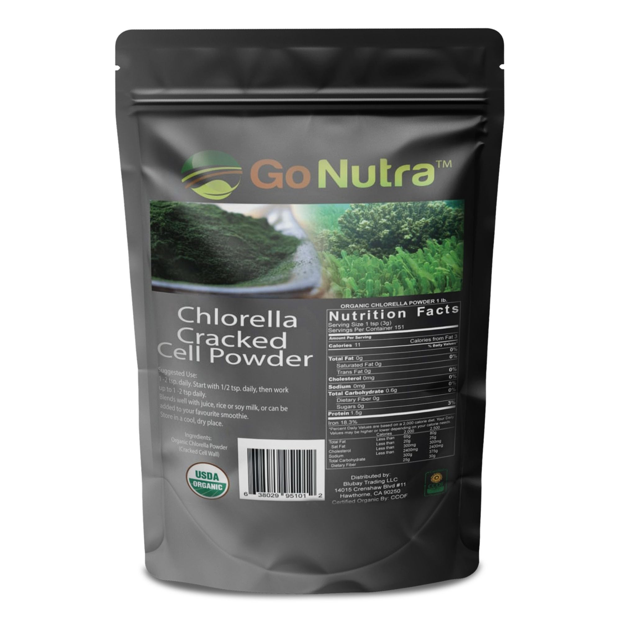 Go Nutra Chlorella ingrédients nutrition, usage polyvalent au quotidien.