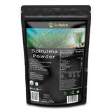 Go Nutra Spiruline en poudre bio, parfait pour l'apport protéique et antioxydant.