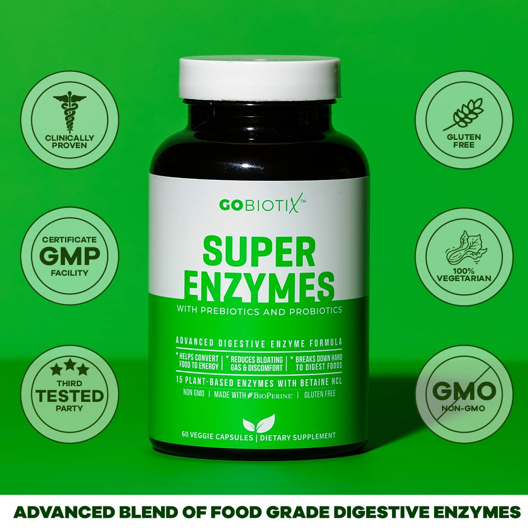GoBiotix: ingrédients naturels comme gingembre et fenouil pour le confort digestif.