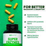GoBiotix: capsules végétales avec prébiotiques et probiotiques pour soutenir la flore intestinale.
